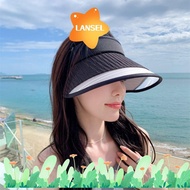 LANSEL Bucket Hat Outdoor Panama Hat UV Protection Empty Top Sunshade Hat