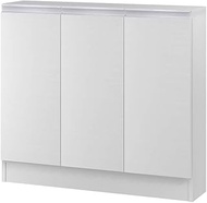 IWATSUKI Storage Shelf with Door to Order Made in 1cm Units Within Width 45-120cm White Wood Width 6