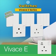 Schneider Affle Plus Series White switches & Sockets Plug Suis Lampu Rumah Plug Socket Wall Plug
