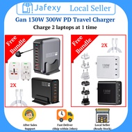Jafexy Gan Charger 320W 130W International Travel Adapter Fast Charge PD QC Type C 4 Ports