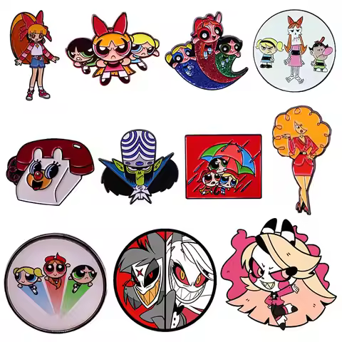 90's Classic Cartoons Series Enamel Pin Lapel Pins for Backpacks Brooches Iron Badges Fashion Brooch