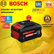 SYK Bosch Lithium-Ion Battery 8.0AH EXBA18V-80 Rechargeable Power Tools Battery 18V Bateri 1600A036Z