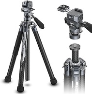 ULANZI F38 Video Travel Tripod, 61.4" Carbon Fiber Tripod w Quick Release Fluid Head, 2.38lbs Ultra