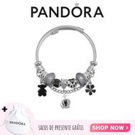 Pandora gelang dengan azimat Sterling perak 925 azimat azimat dengan kotak