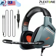 PLEXTONE G800 EXTRA BASS 3.5MM AUDIO JACK LIGHTWEIGHT GAMING HEADPHONES HEADSETS WITH MIC - BLACK/GR