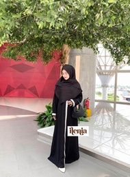 Ilenia - Noura abaya renda wolfis premium Free hijab