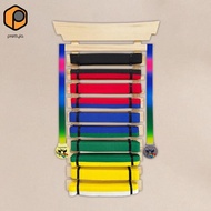 prettyia Wood Karate Belt, Display Rack, Martial Arts, Wooden, Belt Holder, Hanging Display, Martial