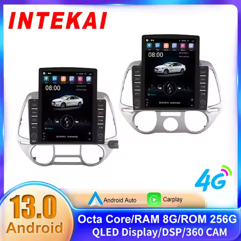 9.7" Vertical Style Tesla Screen Android 12 Car Radio For HYUNDAI i20 i-20 2012-2014 GPS Navigation 