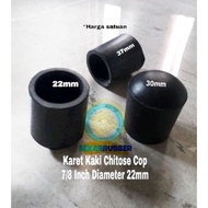 Chitose Rubber Feet COP 7/ 8 Inch 22mm/ Round Iron Pipe Table Chair Rack Legs