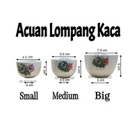 (6pcs)Acuan Kuih Lompang Kaca Cawan Apam / Kosui / Nona Manis/Chinese Floral Ceramic Tea Cup/ Acuan Lompang  白底印花陶瓷茶杯