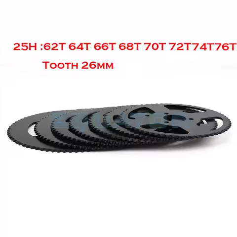 25H 62T 64T 66T 68T 70T 72T Tooth 26mm 2 Stroke Mini ATV Rear Chain Sprocket For 47cc 49cc Pocket Bi