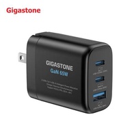 GIGASTONE PD-7653Ｗ 65W GaN氮化鎵三孔USB-C快速充電器(黑）