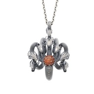 Retro Yaki Orochi Necklace Snake-Shaped Pendant Fashionable All-Match Unique Temperament Snake Head 