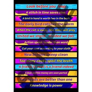 Ready Stock/Set Tangga/English Idioms /Banner Kecerian Sekolah/English Charts