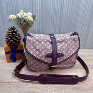 LV M40669 苺果藕粉色單寧牛仔雙子星雙馬鞍包斜背包