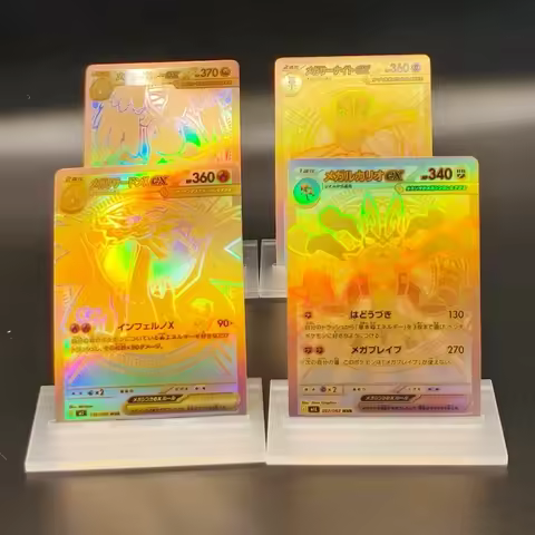 4Pcs/set Pocket PKM PTCG M2a Mega Super Dragonite Gardevoir Charizard Lucario EX DIY Japanese Game C