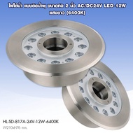 WH ไฟใต้น้ำ แบบติดน้ำพุ ขนาดท่อ 2 นิ้ว AC/DC24V LED-12W รุ่น SD-817A-24V-12W-(6400K/3000K/RD/GN/BL/Y