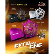 MAGICBOY NVX155 V2 CVT COVER CNC ALLOY SILVER PURPLE BLACK SPINNER NVX GEARBOX COVER