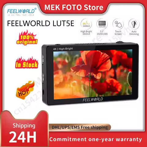 FEELWORLD LUT5E 5.5" Touchscreen Monitor 4K HDMI-compatible IPS 3D LUT External Power Kit Easy Mods 