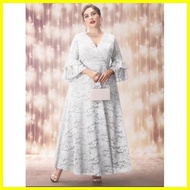 ♞plus size elegant lace maxi dress ninang dress