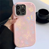 Softcase For IQOO Case U5x Z7i Z9 5G Z9X Silicon Silver Chrome Lens Anime Butterfly Phone Case