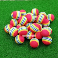 Golf Sponge Ball Round Ball Soft Ball Children's Toy Color Ball Indoor Golf Practice Ball EVA Rainbo