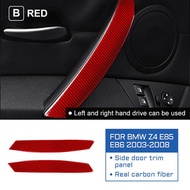 Rhd/lhd สำหรับ Bmw E85 Z4 E86 2003-2008สติกเกอร์ไฟเบอร์คาร์บอนมือจับประตูรถยนต์อุปกรณ์ตกแต่งภายในฝาครอบสำหรับดึงแต่งรถ