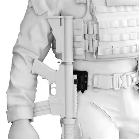 Ambidextrous Picatinny Rail Gun Holster for AR15 M4 M16 | PA66 Polymer Tactical Rifle Pouch for Hunt