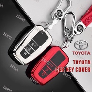 ZR For Toyota Corolla Cross TPU Car Key Case Cover For Toyota Prius Camry Corolla C-HR CHR RAV4 Prado 2018 Accessories Keychain