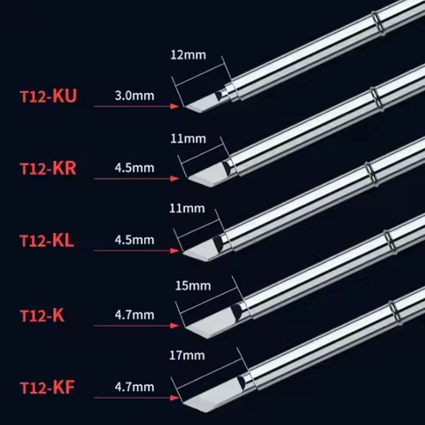 1pc T12 Series Soldering Iron Tips T12K KF KL KR KW J02 JL02 JS02 Welding Head For FX-9501 HAKKO912 