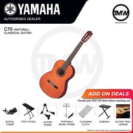 Yamaha Classical Guitar C70 Natural Gloss Full Size Guitar Spruce Top Gloss Finish