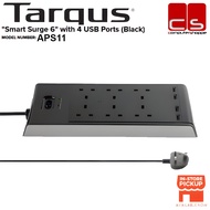 TARGUS APS11 (Smart Surge 6 with 4 USB Ports)(Black)
