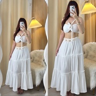 SMFM PEARLY PADDED Bra and Maxi Skirt Coords Boho Outfit Summer Wear OOTD