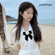 GUADALUPE Black Ribbon Pin, Awareness Melanoma Cancer Black Bow Brooch Pin, Sweet Skin Cancer Lapel 