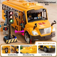 Extra Large School Bus Toy Bus Car Model for Girls Realistic Children Play Vehicle Bus Toy Bus Model