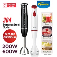 PowerPac Hand Blender with Stainless Steel Blade - Whisker Food Machine / Detachable Food (PPBL181/PPBL191)