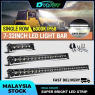 DVISUV 7inch LED Light Bar 6500K Spot Flood Combo Driving Beam for Car 4x4 Offroad Truck Super Slim 12V24V