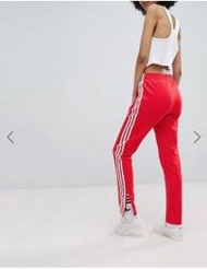 9527 adidas Originals 愛迪達 Pant 女裝 紅色 紅白 線條 窄版 運動長褲 CE2401