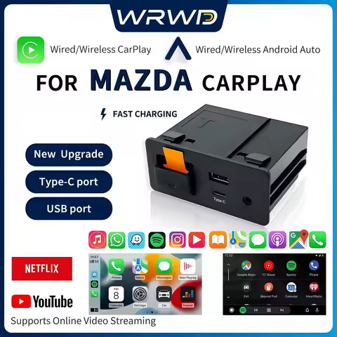 P3.2 Type-c Fast Charging Apple Android AUTO Wirelessly Connected Watch YouTube Netflix Videos For M