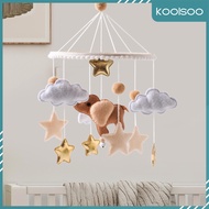 ตกแต่งสถานที่เลี้ยงเด็กเตียงนอนเด็กเคลื่อนย้ายช้าง Koolsoo ทำมือสำหรับเด็กวัย0 + เดือนของเล่นแบบแขวนเพดานของเล่นเสริมพัฒนาการภาพ