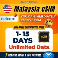 【CSL】Malaysia eSIM 5G/4G 1-15 Days 500MB-10GB High Speed Data Malaysia Travel SIM Card Celcom