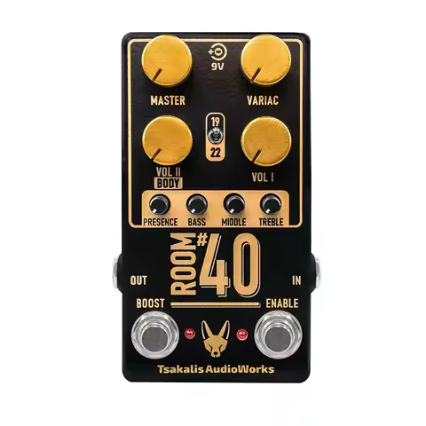LY-ROCK Tsakalis Audioworks Room #40 Electric Guitar Distortion Overload Single Block Effect Pedal,O