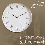 Hourly Point Wall-Mounted Style Ximin Temple Music Timekeeping Wall Clock: Leisure Voice Simple Pain