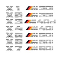 For BMW X4 M40d M40i logo X3 M30i X2 M35i X7 M50i X1M X5M X6M emblem German flag color letter sticke