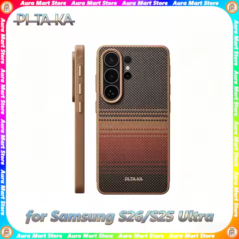 PITAKA Anti-fall Case For Samsung S26/S25 Ultra Carbon Fiber Back Cover Case for SAMSUNG S26 ULTRA