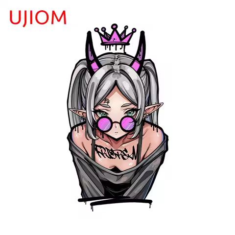 UJIOM Fashionable Frieren Graffiti Design Wall Stickers Cool Personality Laoptop Air Conditioner Dec