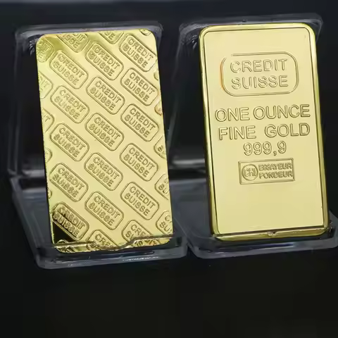 Fine Gold Gold Plated Bullion Bar Modern Funny Swiss Bank Gold Bullion Bar with Different Serial Sui