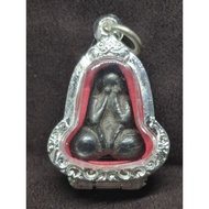 LP Derm Double Phra Pidta Amulet BE2490 龙婆登 双面 必打  佛牌