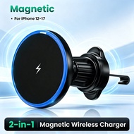 Magsafe 15w Wireless Car Charger Mount for Iphone 16 15 Pro