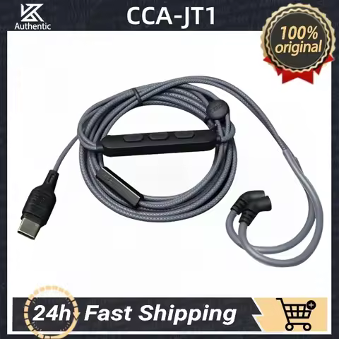 CCA JT1 Headphone Cord C Pin Silver-Plated Upgrade Cable 0.75mm Pin Type C Plug Headset Wire Earphon